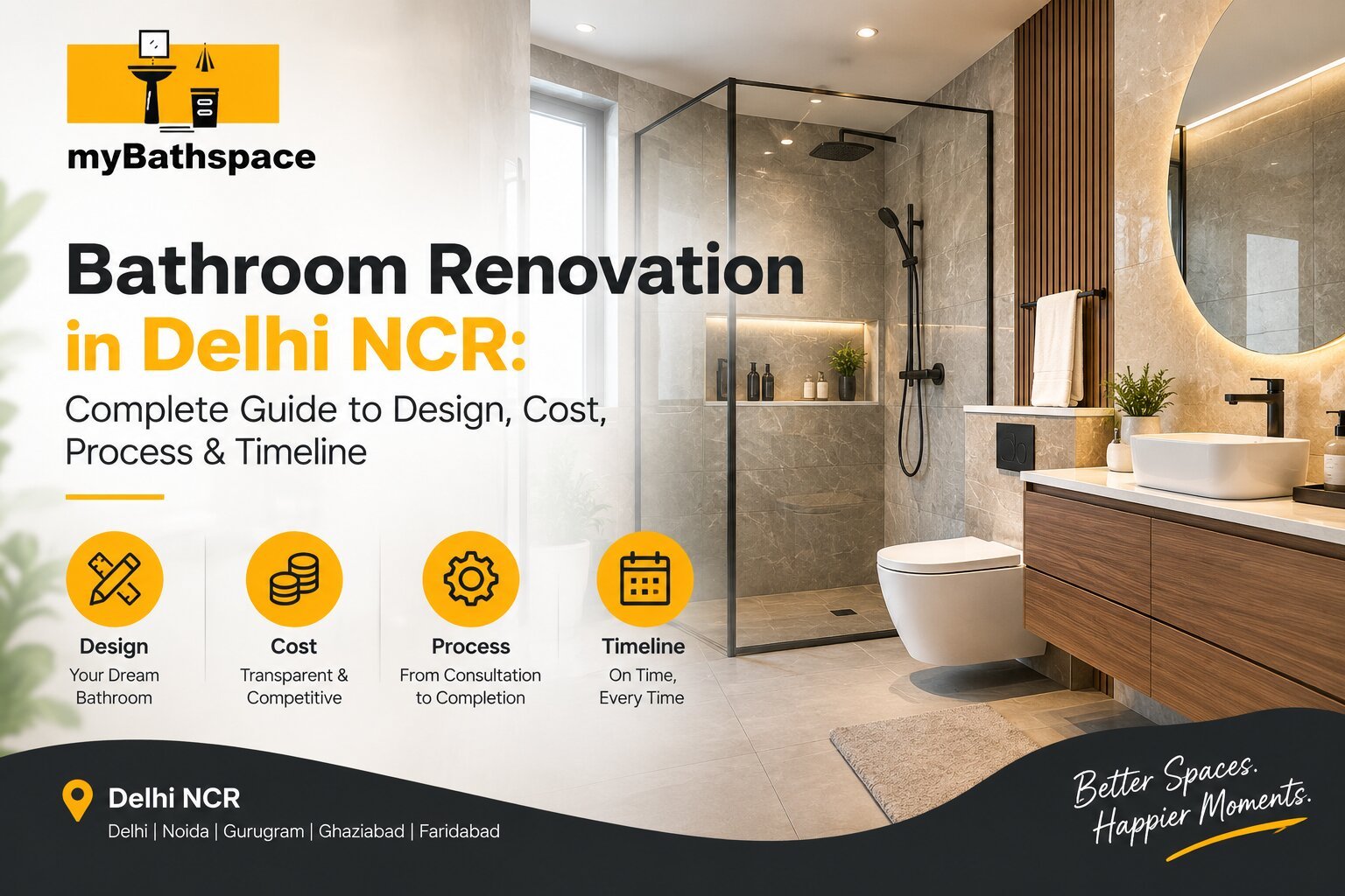Bathroom Renovation in Delhi NCR: Complete Guide to Design, Cost, Process & Timeline